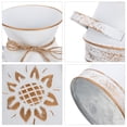 thumbnail image 4 of Toyvian Vintage White Metal Flower Bucket Vase - Stylish, Practical Plant Container for Home and Garden Decor, 4 of 5