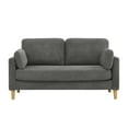 thumbnail image 2 of FFH 66" Loveseat Couch, Modern 2-Seater Sofa for Small Space, Gray Polyester, 2 of 5