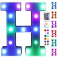thumbnail image 1 of Luces LED con letras, luz nocturna con forma de marquesina y colorida H, 1 of 6