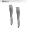 thumbnail image 3 of Calcetines de ciclismo Unique Bargains, secado rápido, absorben sudor, anti-fricción, al aire libre, gris, tamaño M, 1 par, rayas irregulares., 3 of 6