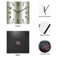 thumbnail image 2 of Sage Green White Ombre Wooden Wall Clock Silent Non Ticking, Abstract Art Modern Green Gradient Square Wall Clocks Battery Operated, Decor Clock for Home Office, Living Room, Kitchen, 12 Inch, 2 of 9