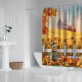 thumbnail image 2 of Rustic Autumn Scarecrow Shower Curtains,Reusable Bath Curtain with Hooks Vintage Polyester Fabric Curtains for Bathroom Bathtub Autumn Holiday, 2 of 5