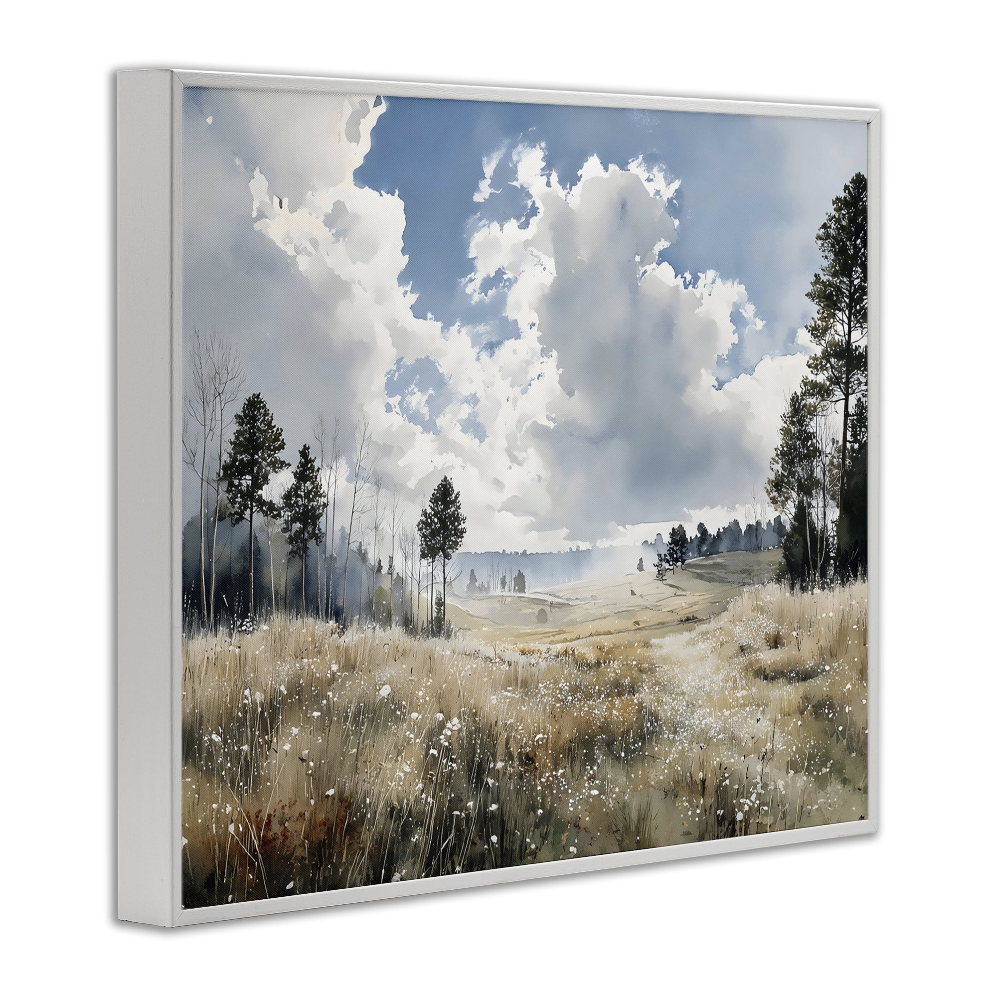 Stupell Industries Blue Kissed Landscape White Framed Giclee Art, design by Franklyn Gregory