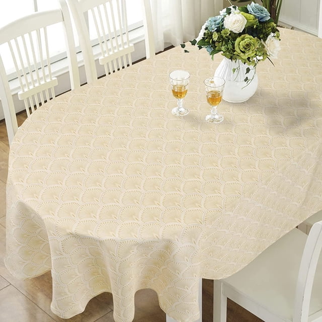 Nappe Ovale 60x84 Po pour Table Ovale, Nappes Imperméables pour Salle à Manger, Nappe Intérieure Extérieure