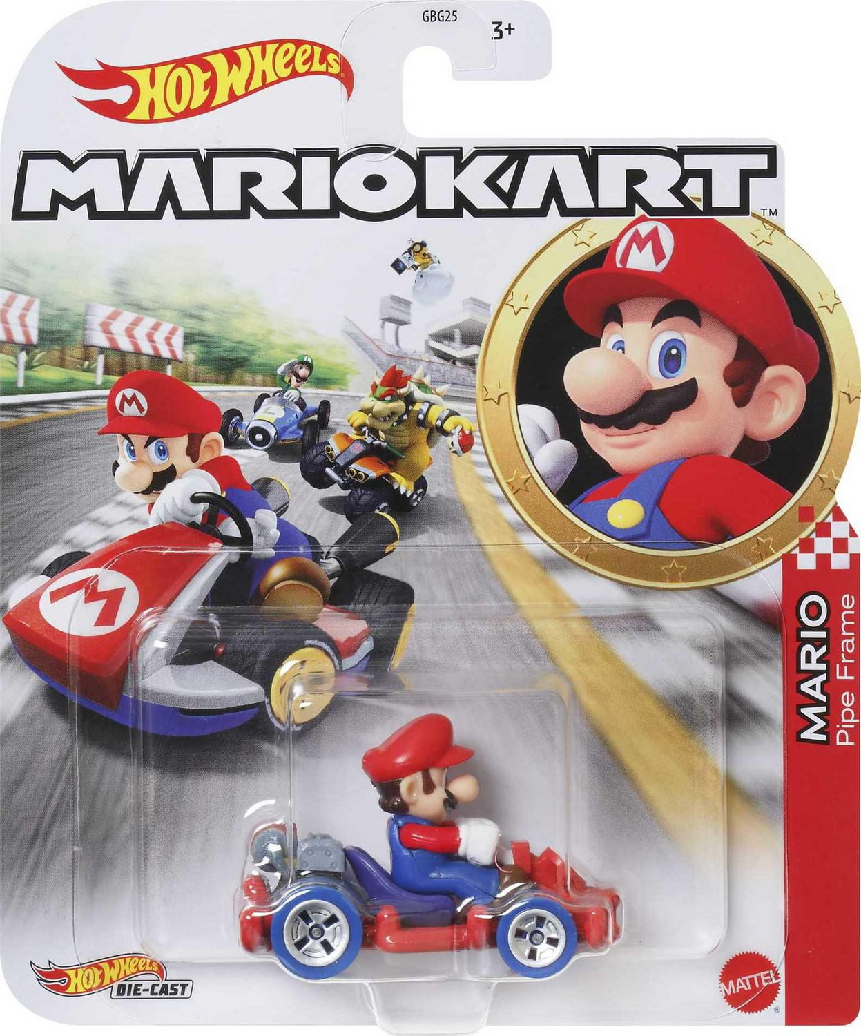 Hot Wheels Mario Kart Mario Cadre en Tuyau