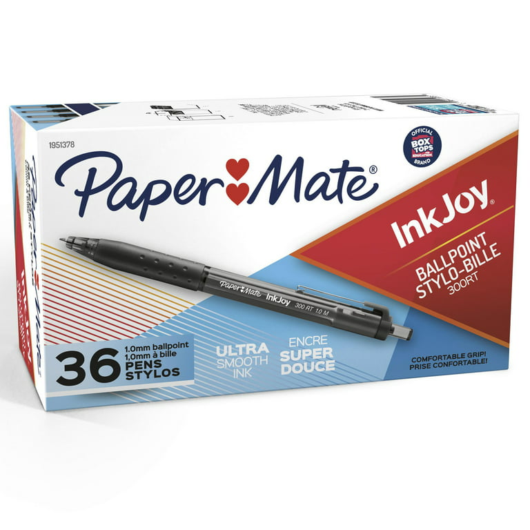 Paper Mate InkJoy 300RT Retractable Ballpoint Pens, Medium Point (1.0mm),  Black, 36 Count
