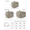 thumbnail image 2 of Japanese Toaster Cover 4 Slice, Large Kitchen Appliance Covers, Grey Simple Traditional Flowers Leaves Pattern Toaster Oven Cover with Loop, Bread Machine Cover Polyester Dust Cover Protection, 2 of 4