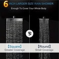 thumbnail image 3 of Shower Head, 5 Setting High Pressure Handheld Showerhead, Rain Shower Heads Combo Hard Water Softener with 60" Hose for Bathroom (Black), 3 of 6