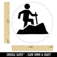 thumbnail image 2 of Hiker Hiking up Mountain Icon Self-Inking Rubber Stamp Ink Stamper - Brown Ink - Mini 1/2 Inch, 2 of 7