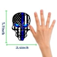 thumbnail image 3 of Calcomanías para coche NIUBIPRO con forma de calavera reflectante con la bandera de EE. UU., 3 of 7