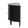 thumbnail image 6 of Storage Cabinet with Adjustable Shelves, Retro Style Accent Storage Cabinet, Curved Design Featuring 4 Doors and 1 Drawer with Adjustable Shelves, Suitable for Corridors, Entrances and Study (Black), 6 of 9