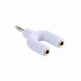 thumbnail image 2 of Adaptador de extensión de 3,5 mm 1 a 2 Divisor de audio para auriculares Blanco, 2 of 5