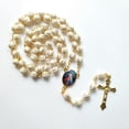 thumbnail image 4 of Collar Sonducket largo perla simulada católico rosario crucifijo, 4 of 6