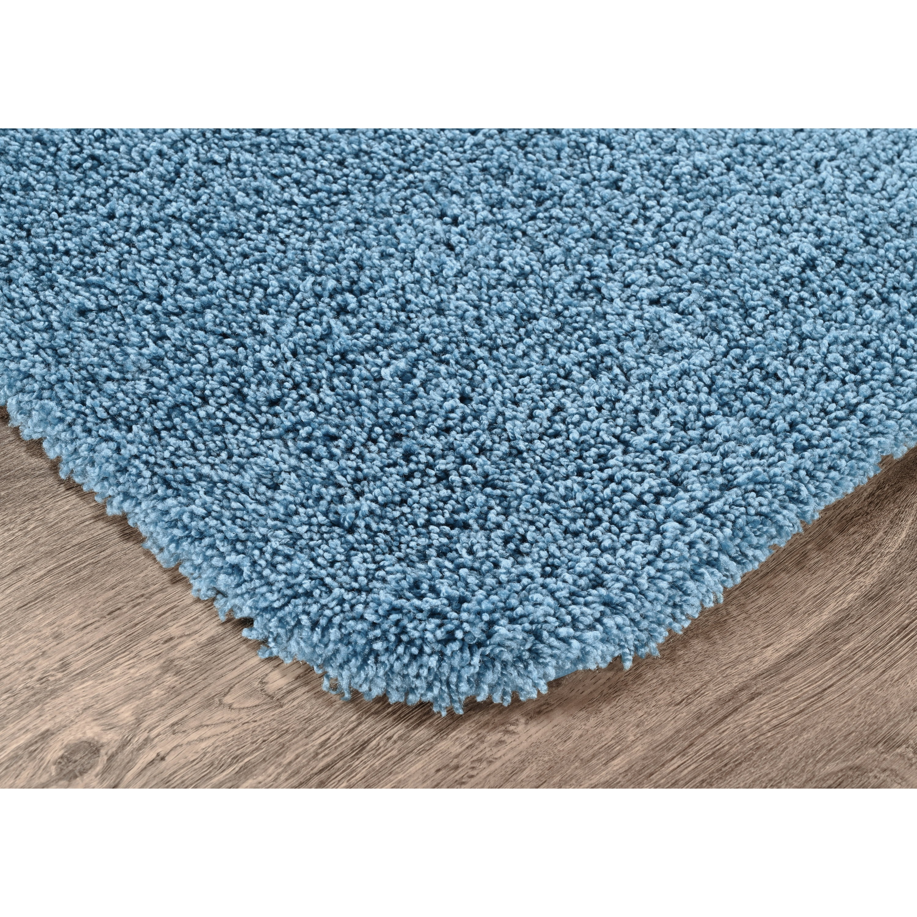 Garland Rug Serendipity Washable Nylon Bath Rug Set, 2 Piece Set (17"x24" Bath Rug, & 21"x34" Bath Rug) Basin Blue