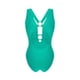thumbnail image 4 of Trajes de Baño de Corte Alto para las Mujeres Correa sin Espalda Color Sólido con Cojín de Pecho Verano Inalámbrico, 4 of 7