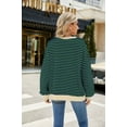 thumbnail image 3 of XCHQRTI Women's Striped Oversized Sweatshirt Color Block Pullover Y2K Casual Shirt Top, 3 of 10