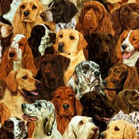 VIP Fabrics Gundogs Packed Allover Fabric