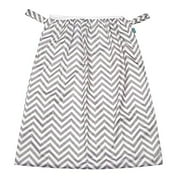 Teamoy Reusable Pail Liner for Cloth Diaper/Dirty Diapers Wet Bag, Gray Chevron 1pcs