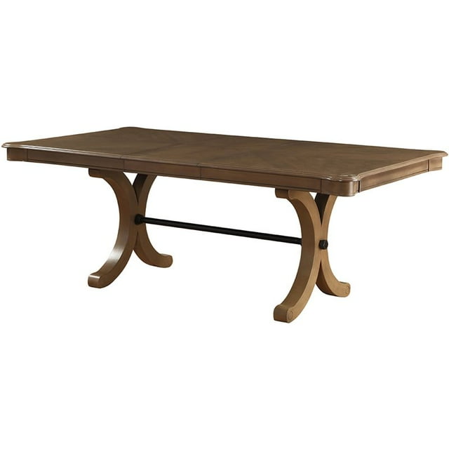ACME Table de Salle à Manger Rectangulaire en Bois Extensible Harald en Chêne Gris