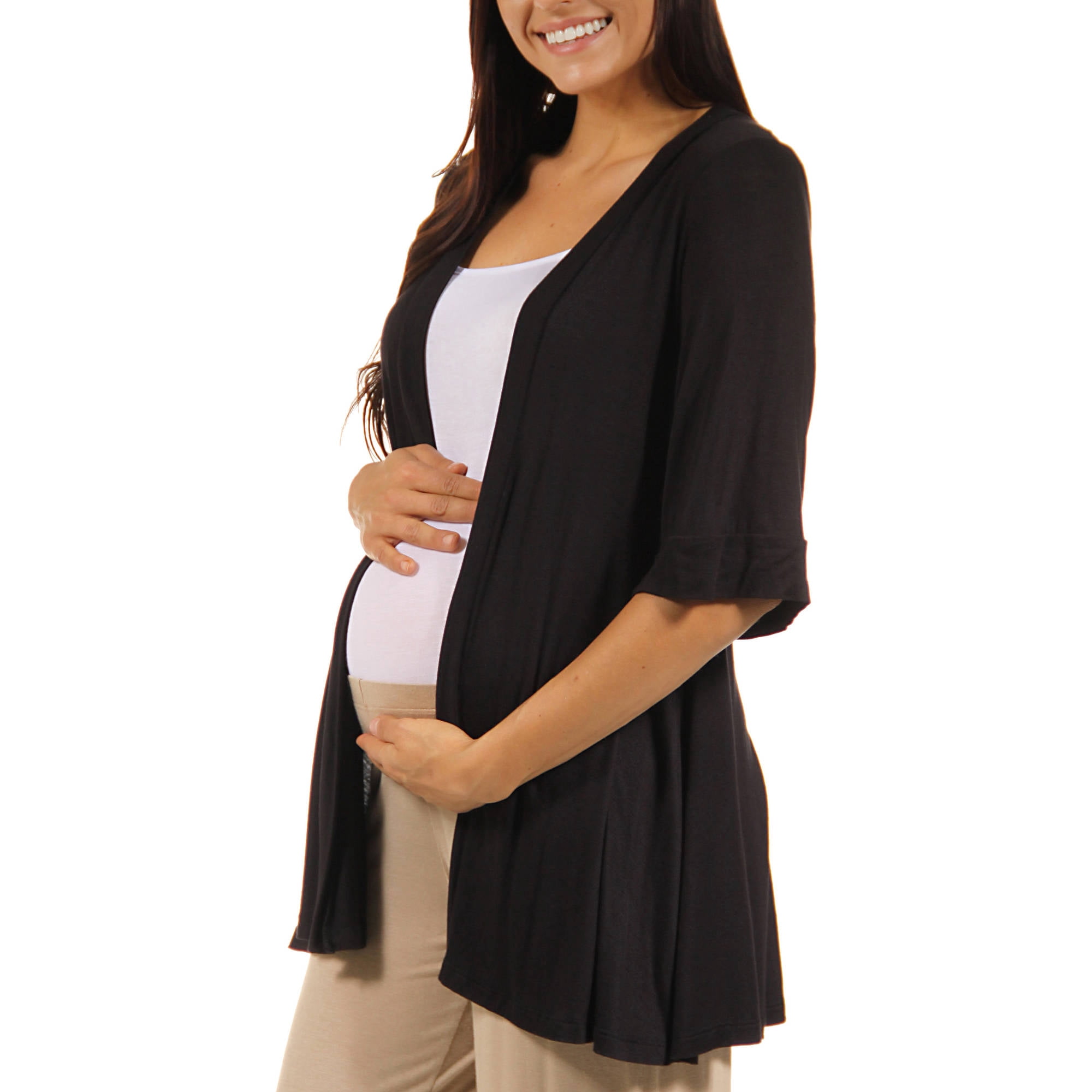 Women's Maternity 3/4 Sleeve Open Shrug