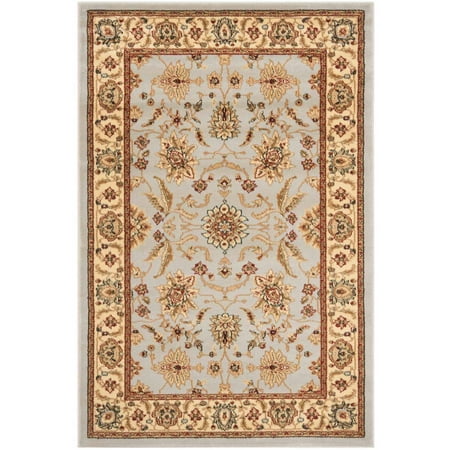 SAFAVIEH Lyndhurst Emma Traditional Area Rug  Grey/Beige  4  x 6 Lyndhurst Rug Collection. Luxurious EZ Care Area Rugs. The Lyndhurst Collection features luxurious  easy care  easy-maintenance area rugs made to add long lasting charm and decorative beauty even in the busiest  high traffic areas of the home. Hand tufted using a blend of soft yet durable synthetic yarns styled in traditional Persian florals  interwoven vines and intricate latticework. Use the Lyndhurst rugs in your home for an elegant and transitional upgrade.