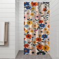 thumbnail image 2 of Pioneer Flower Floral Print Pattern Shower Curtain 36"x72" ,Bathroom Decorative Shower Curtains Set with 12 Hooks,Modern Waterproof Washable Shower Curtain, 2 of 6