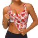 thumbnail image 3 of Fotbe Cute Strawberry Sujetador Deportivo Largo sin Aros para Mujer con Almohadillas y Soporte Medio, Transpirable y Absorbente, Camiseta Tipo Chaleco o Tank Top-Large, 3 of 8