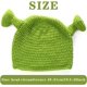 thumbnail image 2 of Gorros de lana tejidos a mano Shrek modelo B enmascarado, gorros de punto, gorros verdes, gorros de invierno de lana tejidos a mano, gorros de dibujos animados para cosplay para mujer y hombre, 2 of 5
