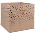 thumbnail image 6 of DII Non Woven Polyester Storage Bin, Polka Dot, Pink & Gold, Small Set of 2, 6 of 6