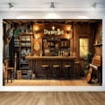 thumbnail image 2 of 6 x 4 ft Cowboy Bar Backdrop Western Cowboy Bar Birthday Backdrop, Wild West Wooden House Bars Photography Background Birthday Party Background Photo Studio Props, Brown, 2 of 4
