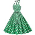 thumbnail image 2 of Women's Sleeveless Halter Neck Floral Print Maxi Dress, 2 of 5