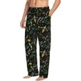 thumbnail image 2 of Uemuo Wasp and Florals Pattern Men's Wide Leg Palazzo Lounge Pants with Pockets Light Weight Loose Comfy Casual Pajama Pants-X-Large, 2 of 9