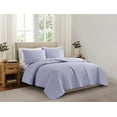 thumbnail image 3 of Brooklyn Loom Classic Solid 100% Cotton 200 Thread Count Percale Lavender 3-Piece King Quilt Set, Solid Casual themed, Adult Bedding, OEKO-TEX Certified, 3 of 9