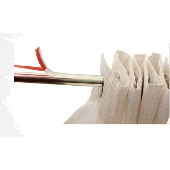 Modtek Anneau de Rideau et de Draperie Dissout les Anneaux de Douche et de Draperie de la Prise, les Permettant de Glisser en Douceur et Silencieusement (6 Pi Clair)