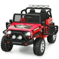 thumbnail image 1 of Gymax Camion Auto Électrique 12V pour Enfants avec MP3, Klaxon, Télécommande 2,4G, Rouge, 1 of 10