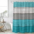 thumbnail image 6 of Turquoise Wood Grain Shower Curtain Set - 48" x 72" Washable Bathtub Curtain with 12 Hooks, Country Retro Wooden Plank Gray Waterproof Fabric Stall Shower Curtains for Bathroom/Bathtub Décor, 6 of 6