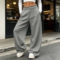 thumbnail image 7 of Womens Wide Leg Sweatpants Elastic High Waisted Baggy Sweatpants Casual Fall Winter Lounge Trousers with Pockets, 7 of 7