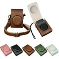 thumbnail image 2 of kkiuop For Camera Protective Bag PU Leather Camera Storage Bag With Wristband Hard Cover Scratch Shell, 2 of 8