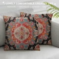 thumbnail image 3 of FUMJ  Boho Throw Pillow Covers Monaco Rug Persian Carpet Double Sided Pattern Soft Pillow Case Cushion Cover Pillowcase for Couch Sofa Bed Decorative (Orange), 3 of 5