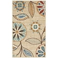 thumbnail image 2 of Maples Rugs Reggie Floral Kitchen Rugs Non Skid Washable Accent Area Carpet [Made in USA], Beige, 1'8 x 2'10, 2 of 15