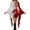 Red, variant on FYEGRE Gothic Punk Batwing Sleeve Irregular Hem Printed Party Dress for Women Halloween Elegant Evening Attire Red L