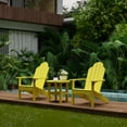 thumbnail image 2 of Wildridge Classic Round Side Table, Lemon Yellow - Outdoor Weather Resistant Recycled Plastic Furniture for Patio, 2 of 4
