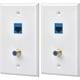 thumbnail image 1 of 2 Paquetes de Salida de Placa de Pared Coaxial Ethernet con 1 Puerto Cat6 y 1 Puerto Tipo F Coaxial Chapado en Oro RJ45 Placas de Pared, 1 of 5