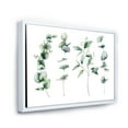 thumbnail image 3 of Green Eucalyptus Plant Branches I 32 in x 24 in Framed Painting Canvas Art Print, by Designart, 3 of 5