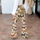 thumbnail image 4 of TaTaai Women's Fashion Casual Loose High Waist Wide Leg Pants, Pockets, Solid Color, Sports Fitness Yoga Daily Wear Gift, 4 of 9