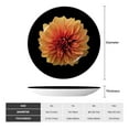 thumbnail image 2 of Yiaed Orange Dalia Print Bone China Decorative Plate Ceramic Dinner Plates Art Crafts with Display Stand-7in, 2 of 6