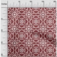 thumbnail image 2 of oneOone Viscose Jersey Maroon Fabric Asian Block Floral Craft Projects Decor Fabric Printed By The Yard 60 Inch Wide, 2 of 4
