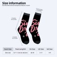 thumbnail image 4 of Four Seasons Universal Socks (2 Pairs) - Unisex Trendy Mixed Color Socks with Stylish ' Si ' and ' Dro ' Text Design and Star Accents, 4 of 5