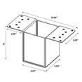 thumbnail image 5 of Mail Boss Extension de Hauteur de Poteau 6 Pouces Granit, 5 of 5