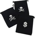thumbnail image 2 of Bolsa de accesorios pirata Esqueleto Juguetes piratas de Halloween Bolsa de monedas de oro de plástico Accesorios, 2 of 6